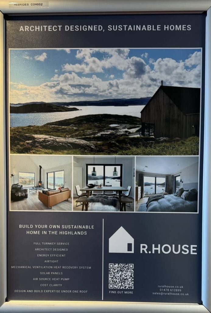House building advertising on the ferry