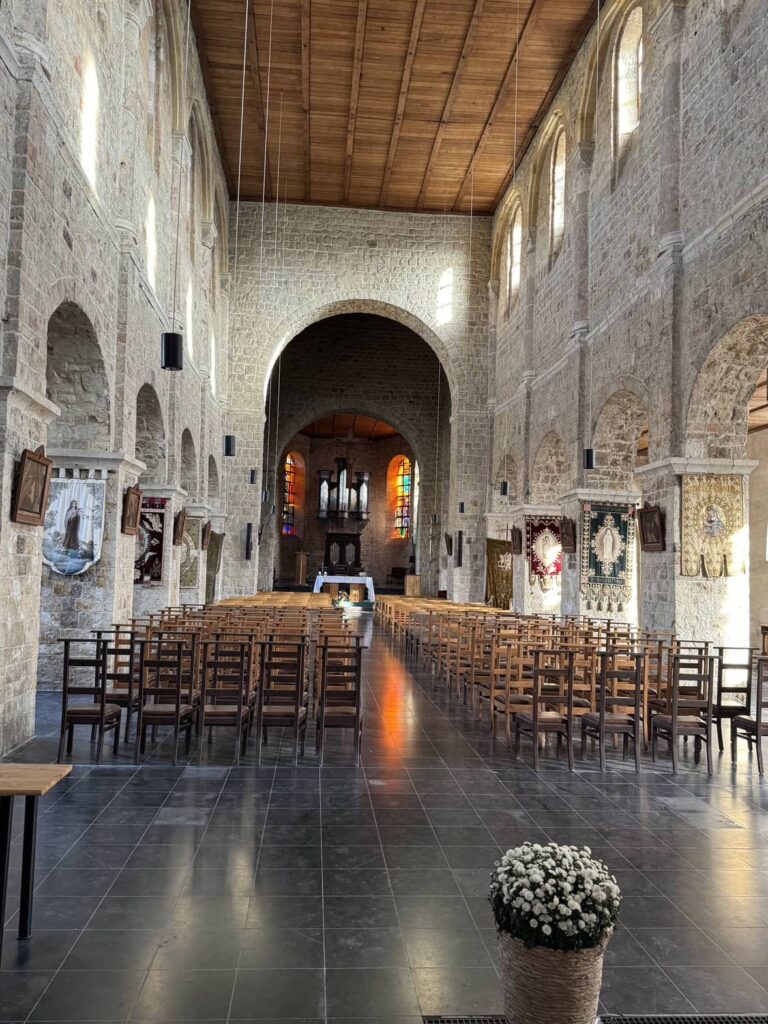 Inside a church