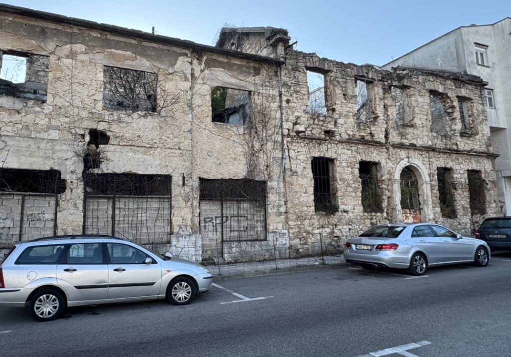 A bombed out building in Mostar