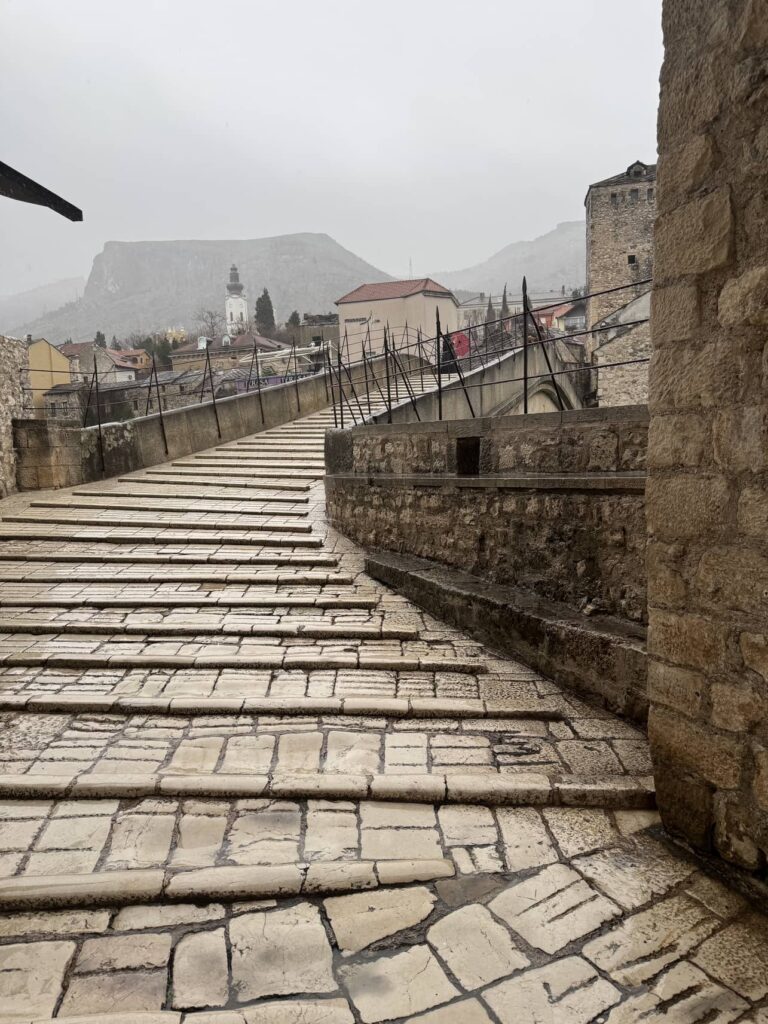 Old Bridge walkway in Mostar