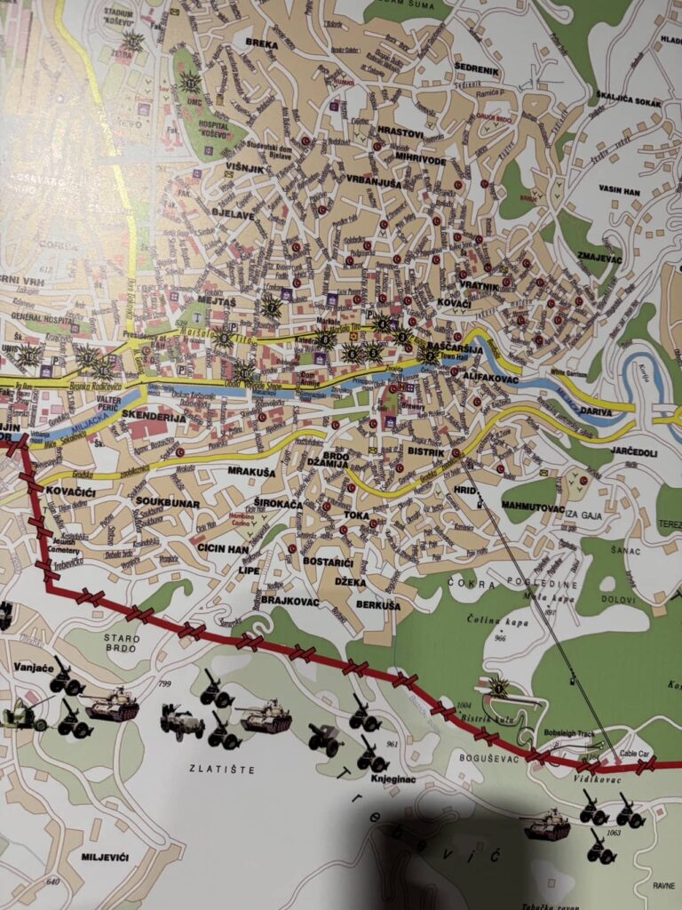 The map of the siege