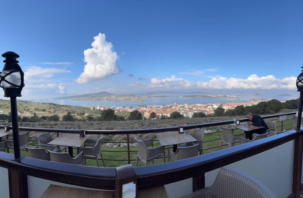 view from restaurant towns in Turkey