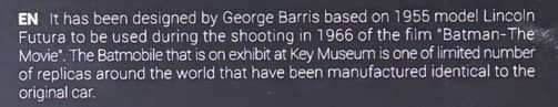 Batmobile was made from a Lincoln