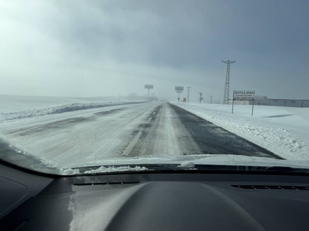 Snowing on the roads