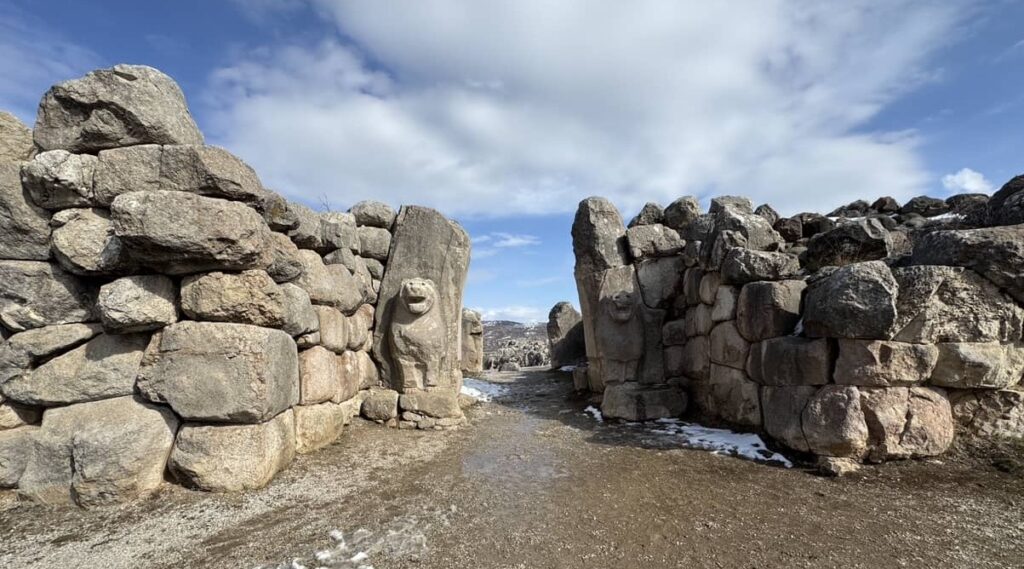 Restored lion artwork