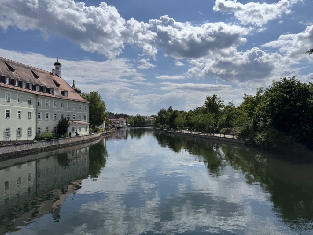 River in relaxing Landshut