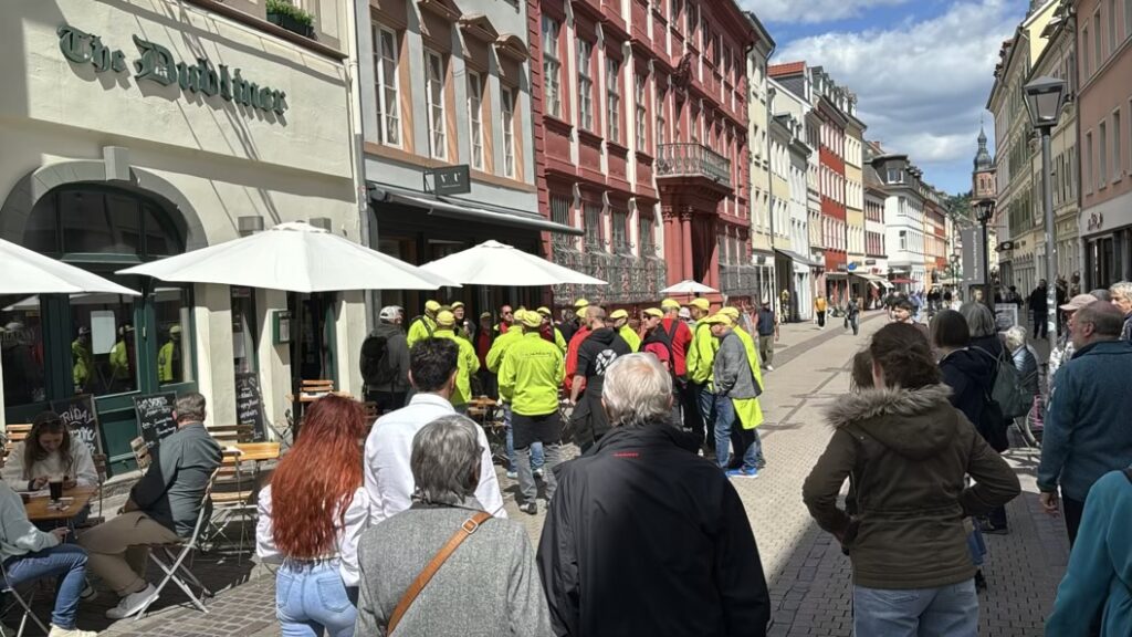 cheering on walking germany