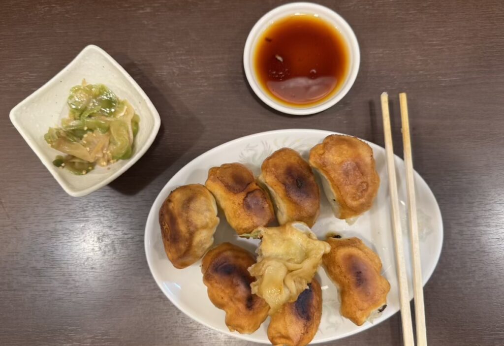 Grilled gyoza in Japan