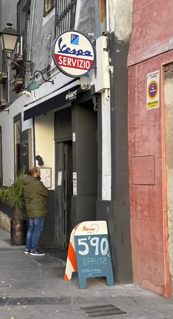 Vespa Shop serving alcohol