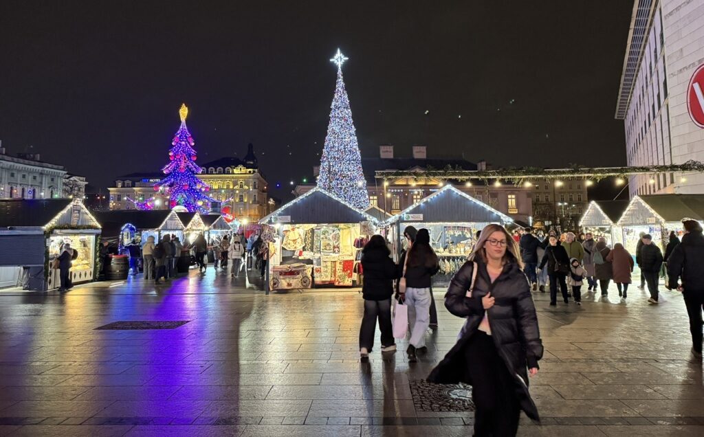Beautiful decoration at the train station