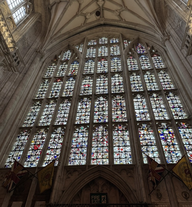 Broken stained glass windows