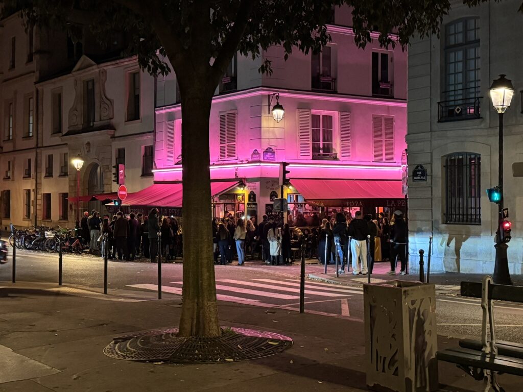 Neighborhood crowded bar